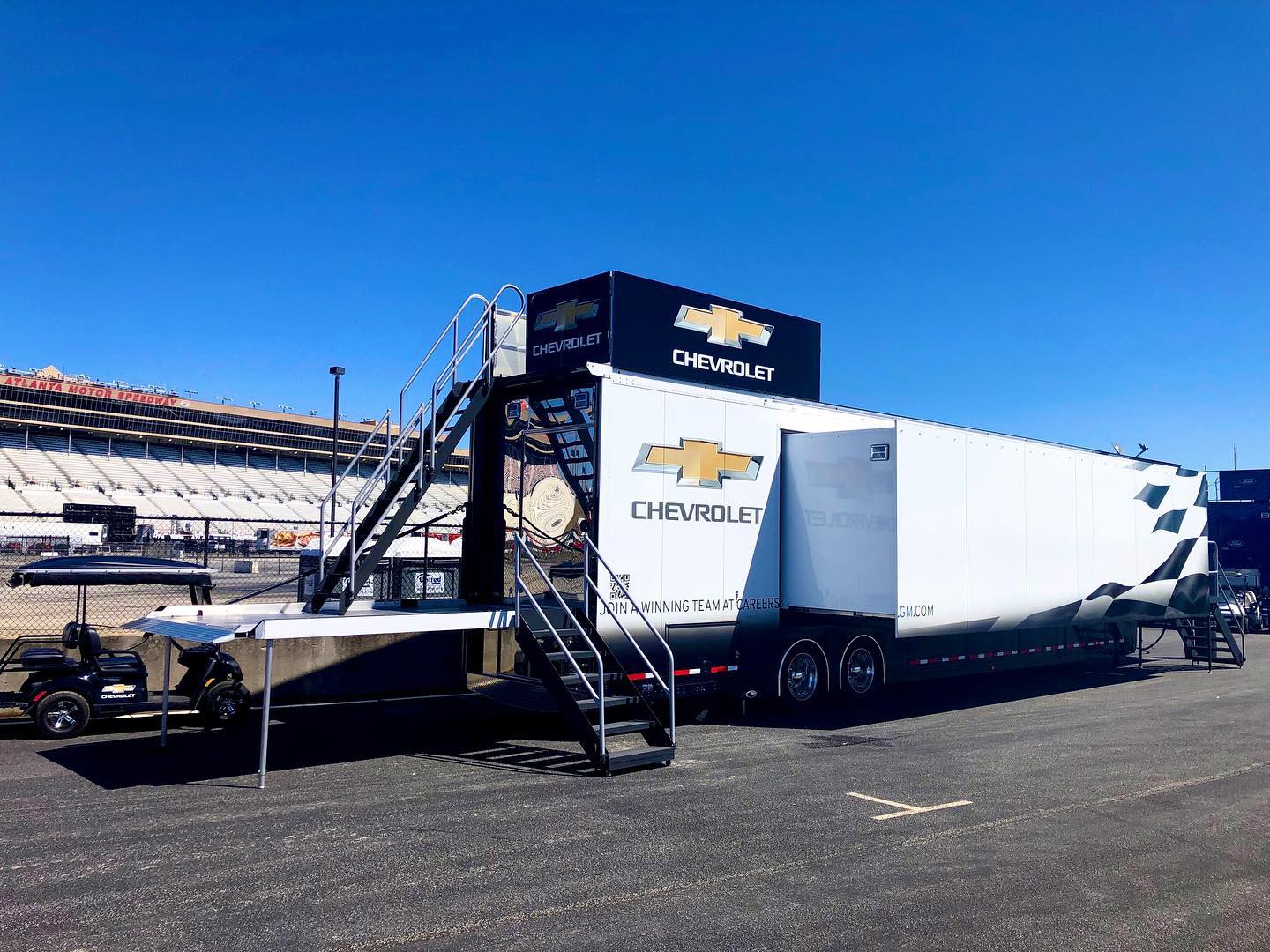 Exterior of Chevrolet Mobile Office Trailer