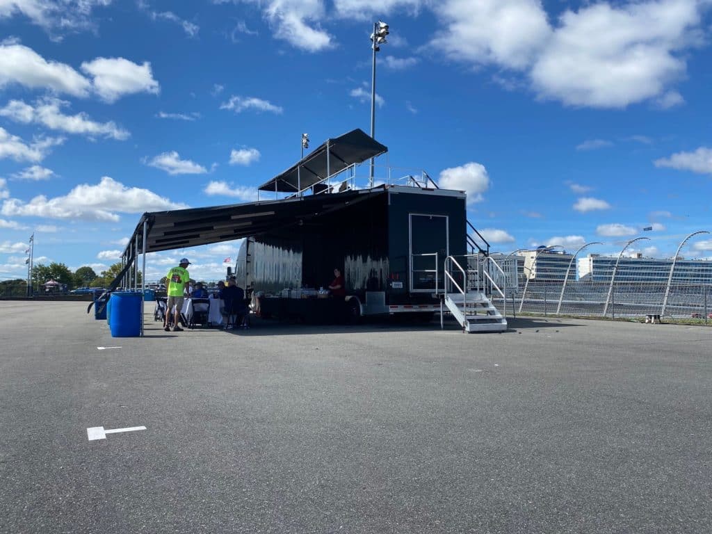 exterior of a mobile hospitality trailer