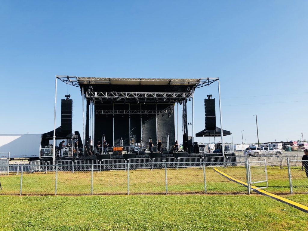 Brewco Staging - Talladega - Stage with Wind Walls