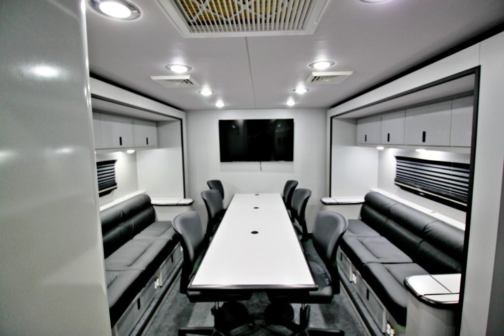 Interior of mobile office