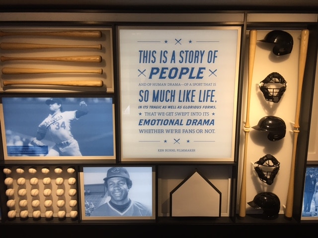 A MLB museum display