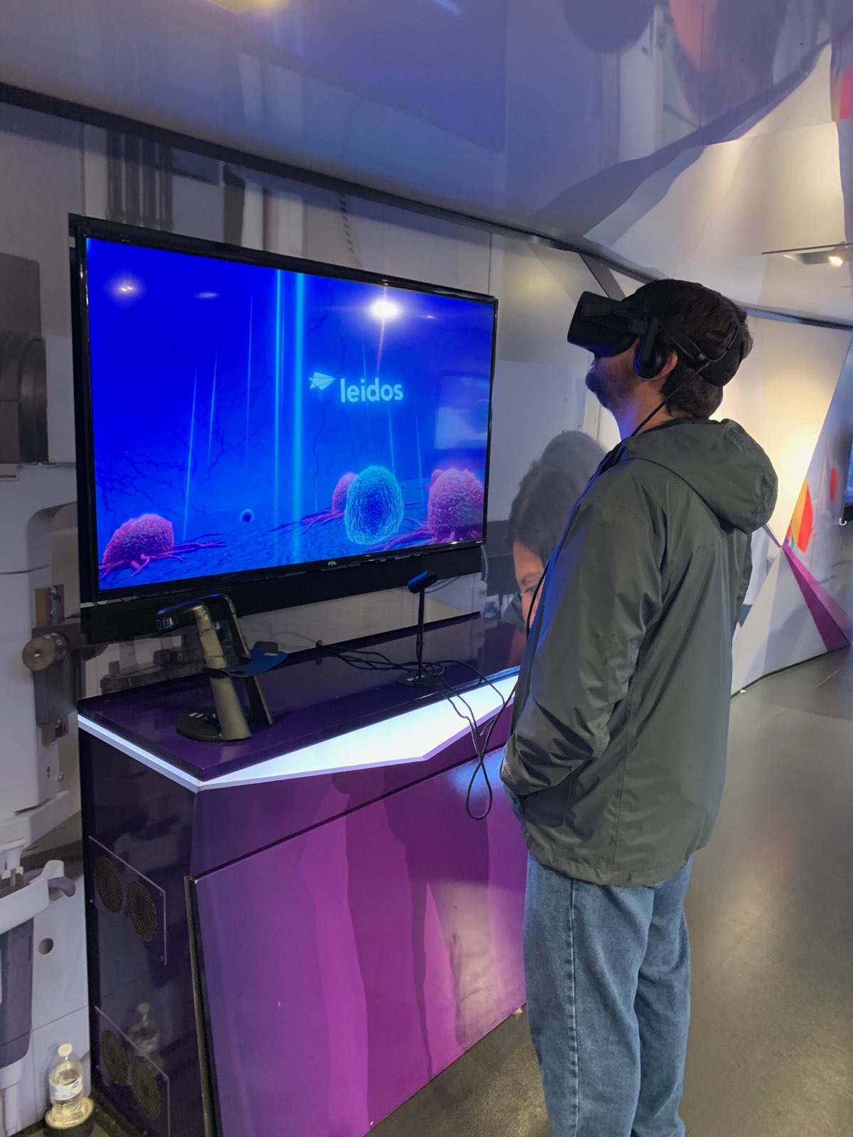 man using a VR