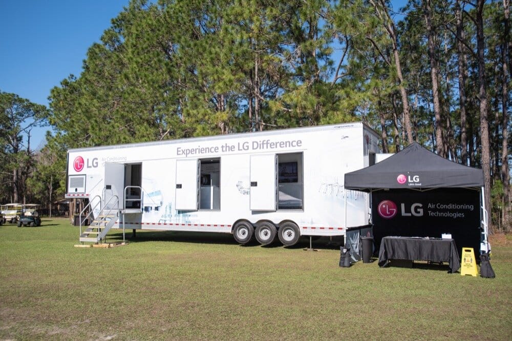 LG trailer and tent