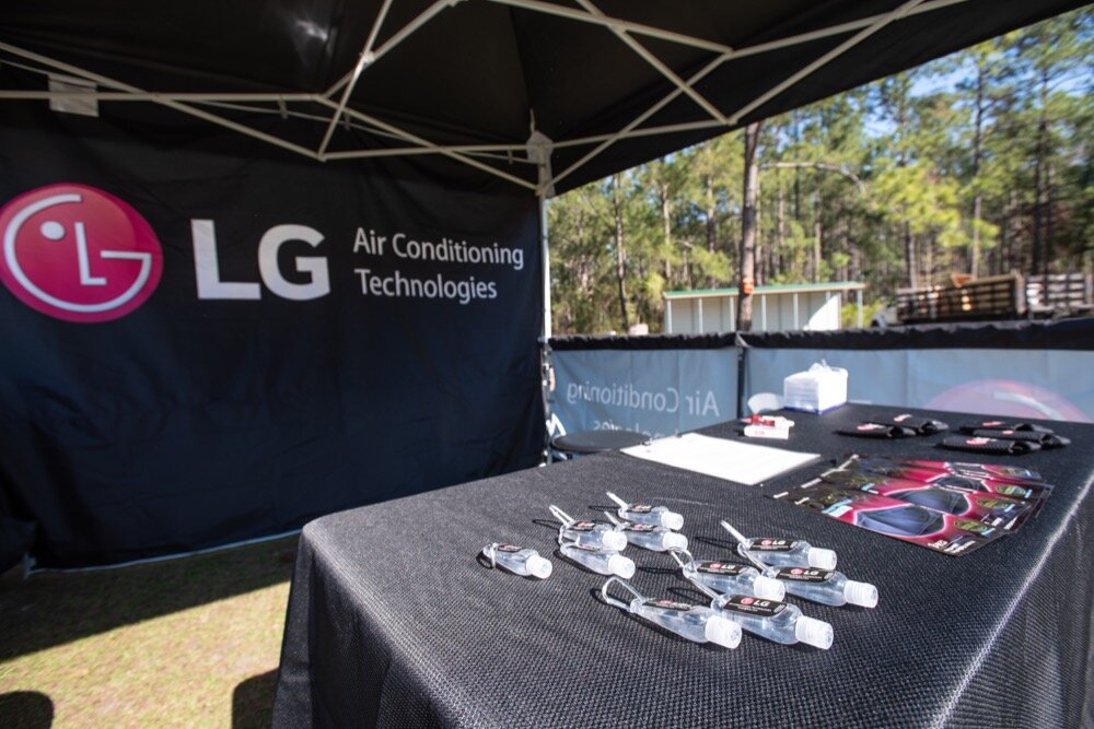 LG tent and table