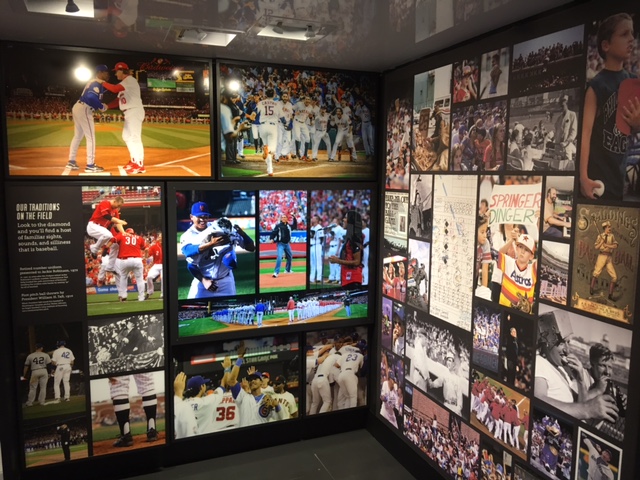 MLB displays in a mobile trailer