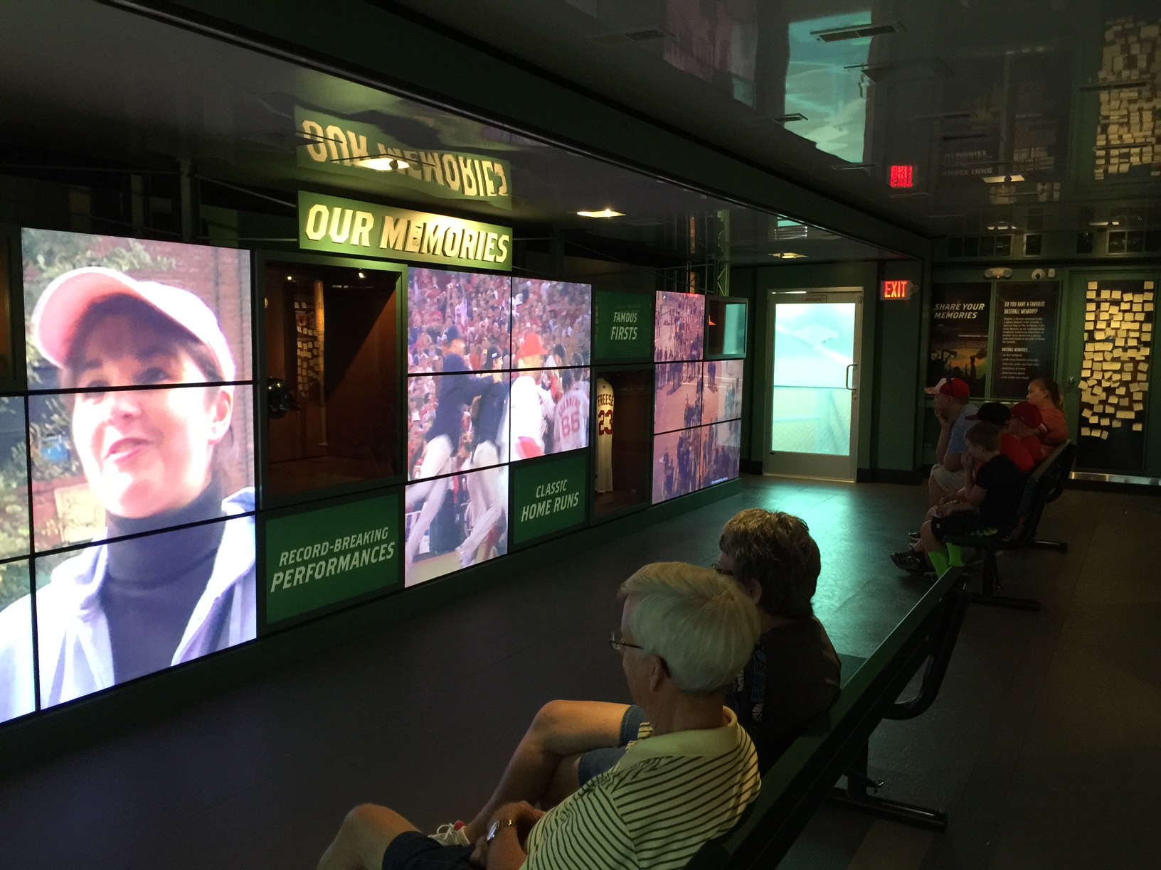 huge screens with baseball displays