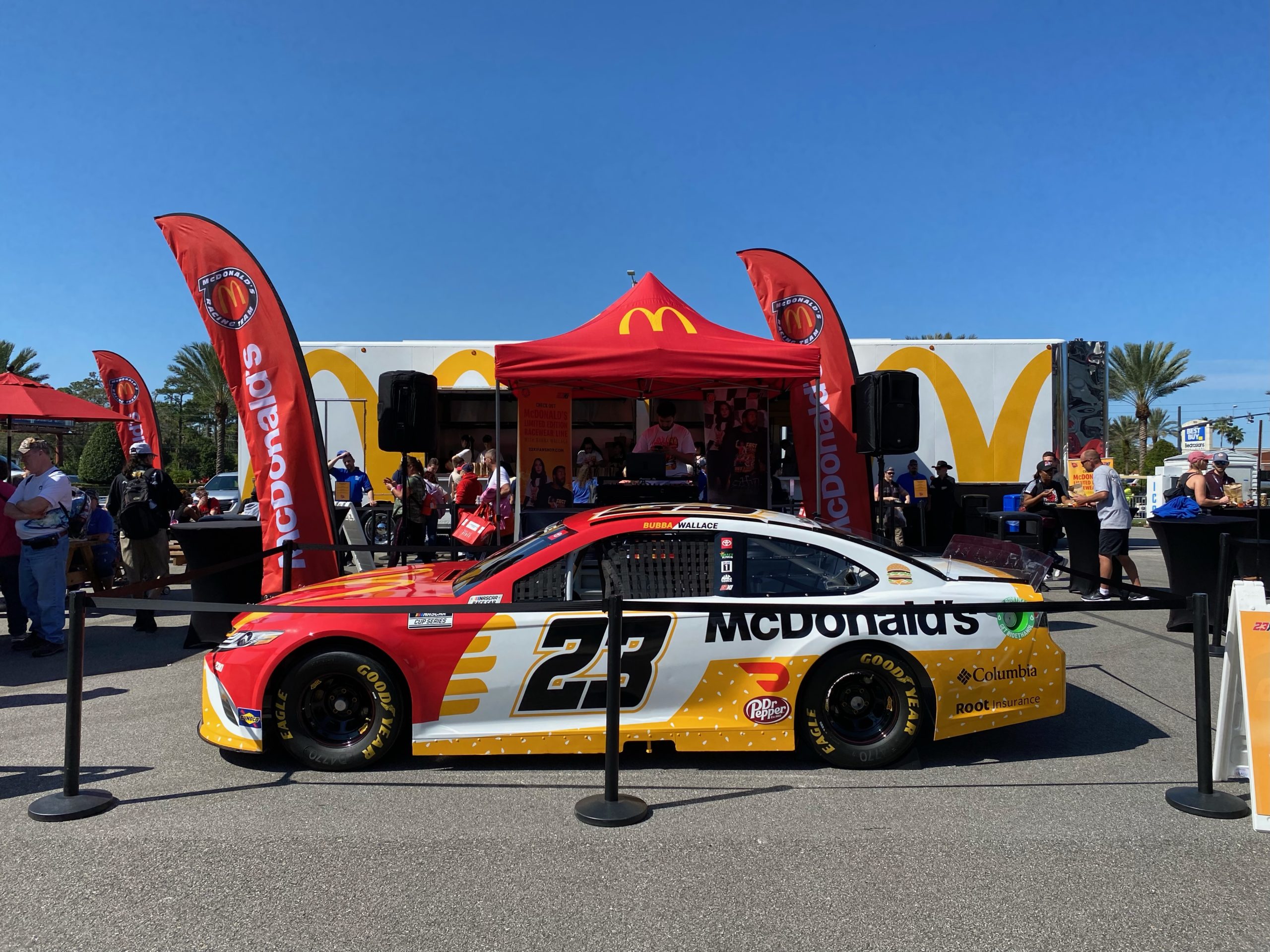 McRig trailer behind a race car