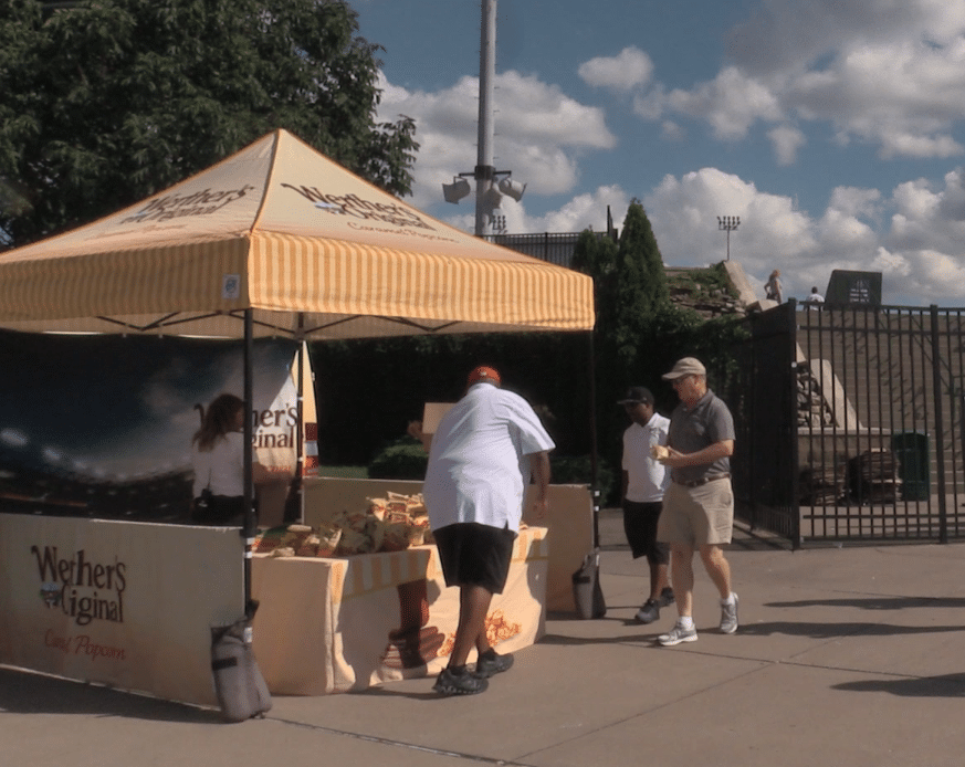 People near Werther’s Original tent by BMG